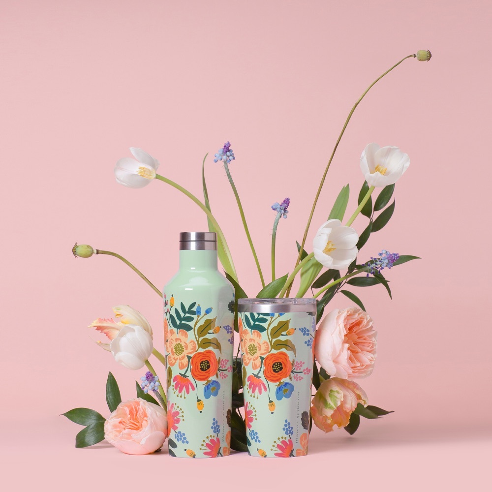 Rifle Paper Co x Corkcicle Floral Insulated Bottle and Tumbler Set